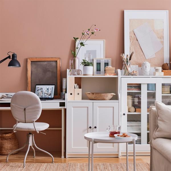 Comodă Ikea Hauga 116 x 70 x 46 / MDF / Alb photo 5