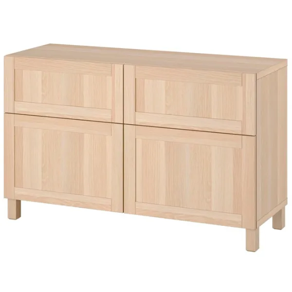 Комод Ikea Besta/Hanviken/Stubbarp 74 x 120 x 42см / МДФ / Имитация Состаренного Дуба photo 1