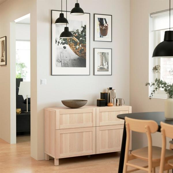 Комод Ikea Besta/Hanviken/Stubbarp 74 x 120 x 42см / МДФ / Имитация Состаренного Дуба photo 3