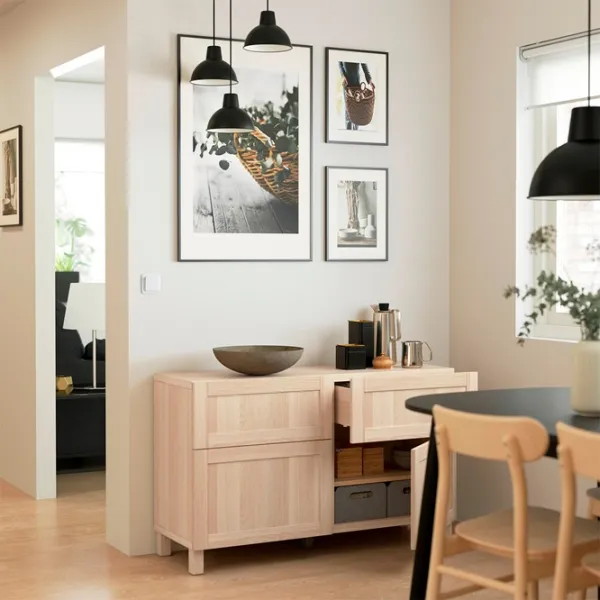 Комод Ikea Besta/Hanviken/Stubbarp 74 x 120 x 42см / МДФ / Имитация Состаренного Дуба photo 4