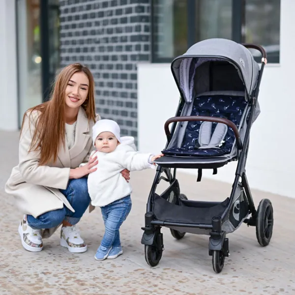 Матрасик для коляски Lorelli Stroller Liner  Хлопок, Хлопок / Лес / Серый photo 2