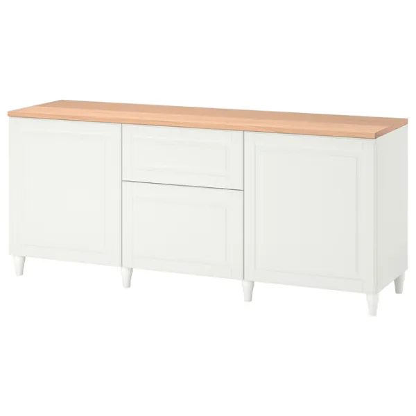 Comodă Ikea Besta/Smeviken/Kabbarp 76 x 180 x 42 / MDF / Alb photo 1