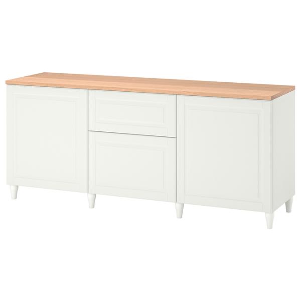 Comodă Ikea Besta/Smeviken/Kabbarp 76 x 180 x 42 / MDF / Alb photo 1