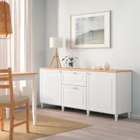 Comodă Ikea Besta/Smeviken/Kabbarp 76 x 180 x 42 / MDF / Alb photo 2