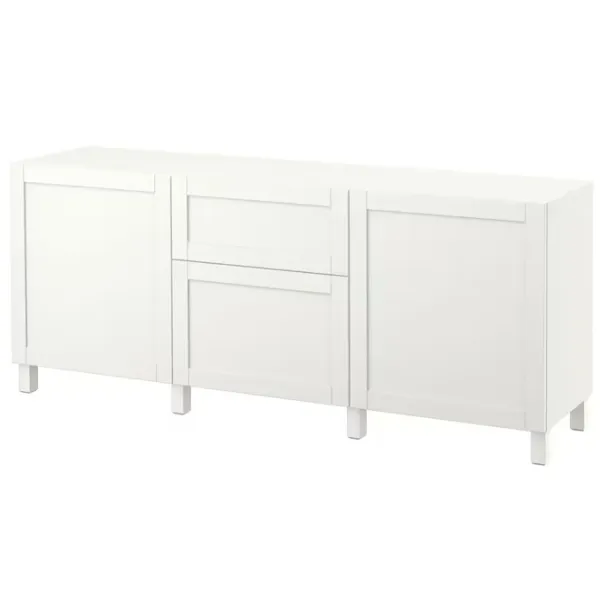 Comodă Ikea Besta 74 x 180 x 42 / MDF / Alb photo 1
