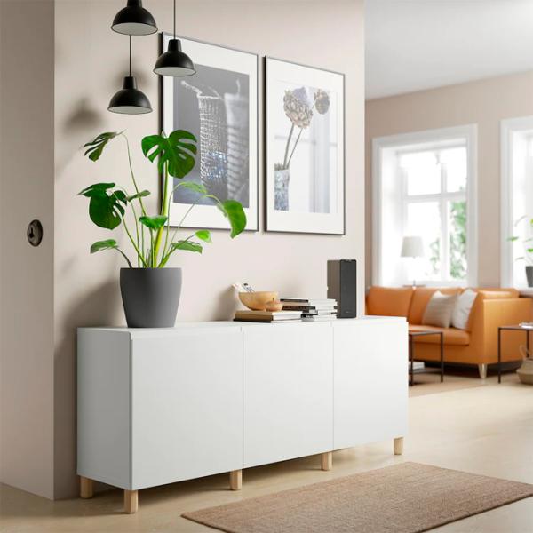 Comodă Ikea Besta 74 x 180 x 42 / MDF / Alb photo 2