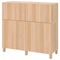 Comodă Ikea Besta 112 x 120 x 42 / MDF / Stejar Natural