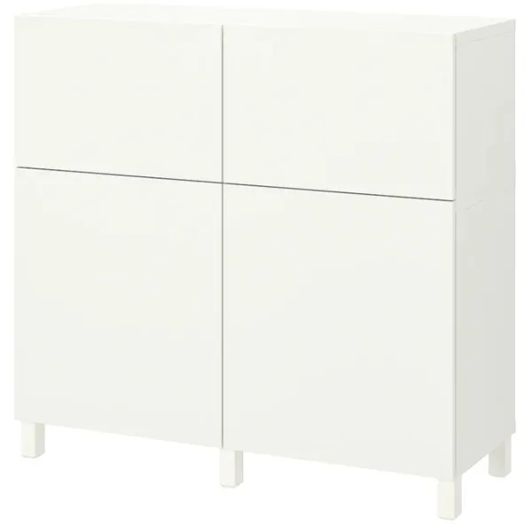 Comodă Ikea Besta 112 x 120 x 42 / MDF / Alb photo 1