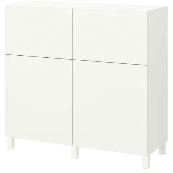 Comodă Ikea Besta 112 x 120 x 42 / MDF / Alb photo 1