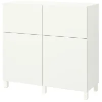 Comodă Ikea Besta 112 x 120 x 42 / MDF / Alb