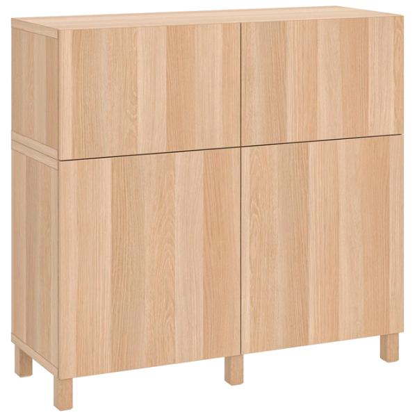 Comodă Ikea Besta 112 x 120 x 42 / MDF / Stejar Natural photo 2