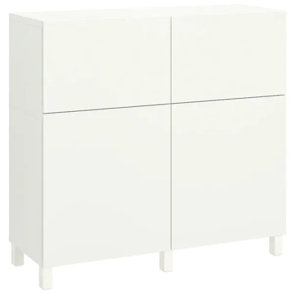Comodă Ikea Besta 112 x 120 x 42 / MDF / Alb photo 2