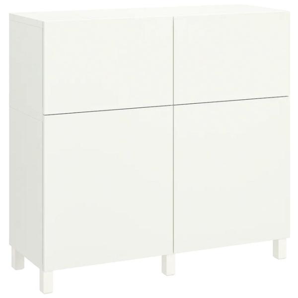 Comodă Ikea Besta 112 x 120 x 42 / MDF / Alb photo 2