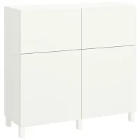 Comodă Ikea Besta 112 x 120 x 42 / MDF / Alb photo 2
