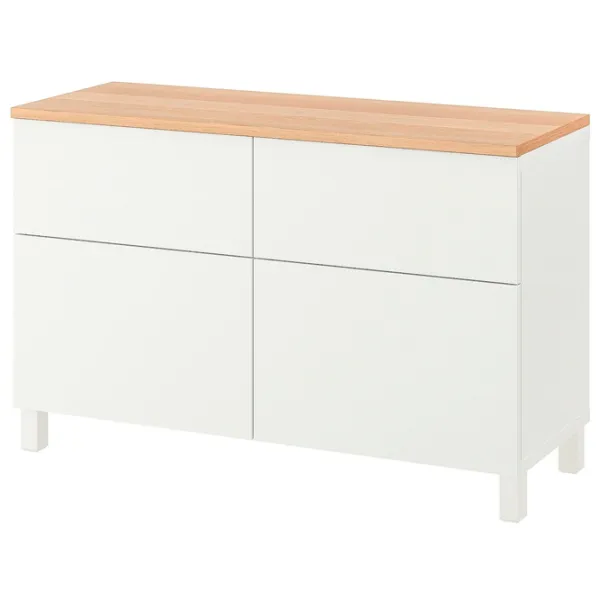 Comodă Ikea Besta 76 x 120 x 42 / MDF / Alb photo 1