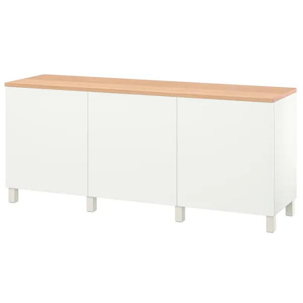 Comodă Ikea Besta 76 x 180 x 42 / MDF / Alb photo 1