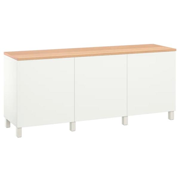 Comodă Ikea Besta 76 x 180 x 42 / MDF / Alb photo 2