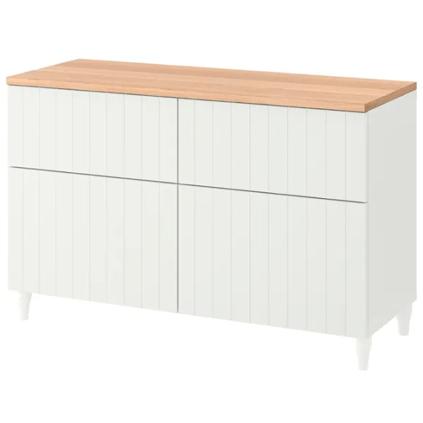 Comodă Ikea Besta 76 x 120 x 42 / MDF / Alb photo 1