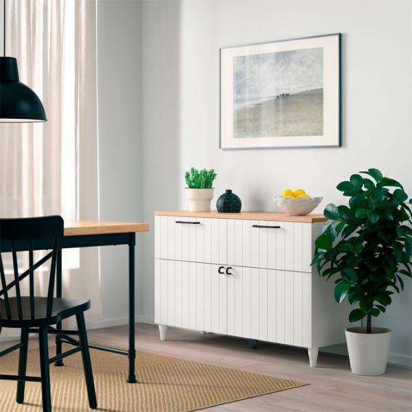 Comodă Ikea Besta 76 x 120 x 42 / MDF / Alb photo 4