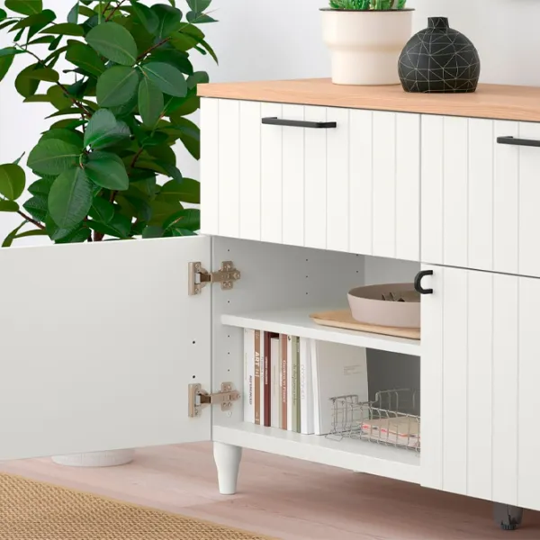 Comodă Ikea Besta 76 x 120 x 42 / MDF / Alb photo 5