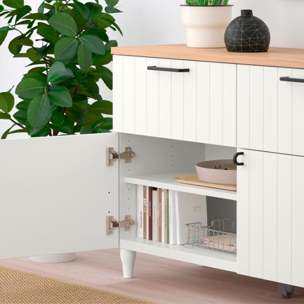 Comodă Ikea Besta 76 x 120 x 42 / MDF / Alb photo 5