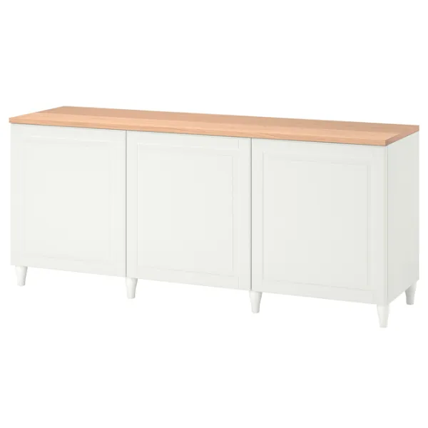 Comodă Ikea Besta 76 x 180 x 42 / MDF / Alb photo 1