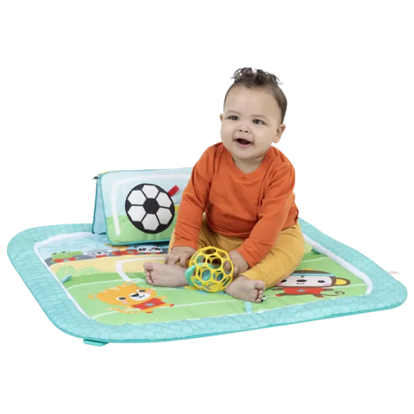 Covoraş pentru joc Bright Starts Grip & Kick Oball (17165) 0+/ Dreptunghiular/ Green photo 2