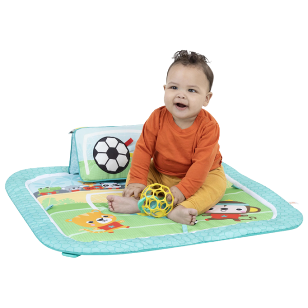 Covoraş pentru joc Bright Starts Grip & Kick Oball (17165) 0+/ Dreptunghiular/ Green photo 2