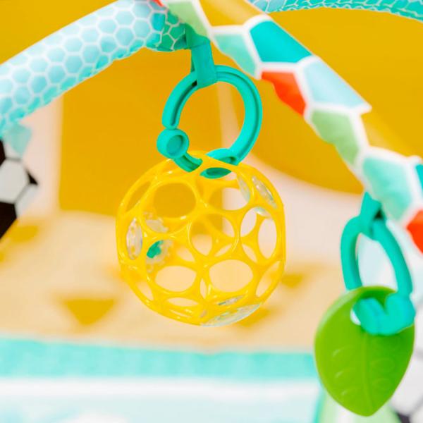 Covoraş pentru joc Bright Starts Grip & Kick Oball (17165) 0+/ Dreptunghiular/ Green photo 5