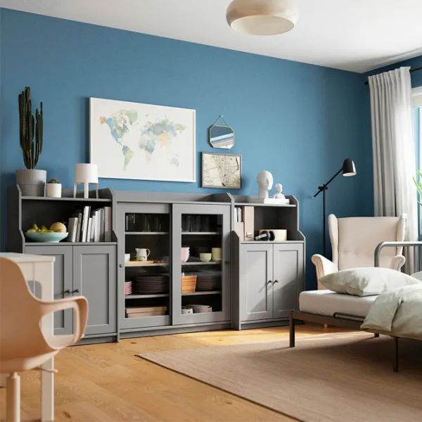 Comodă Ikea Hauga 116 x 244 x 46 / MDF / Gray photo 2