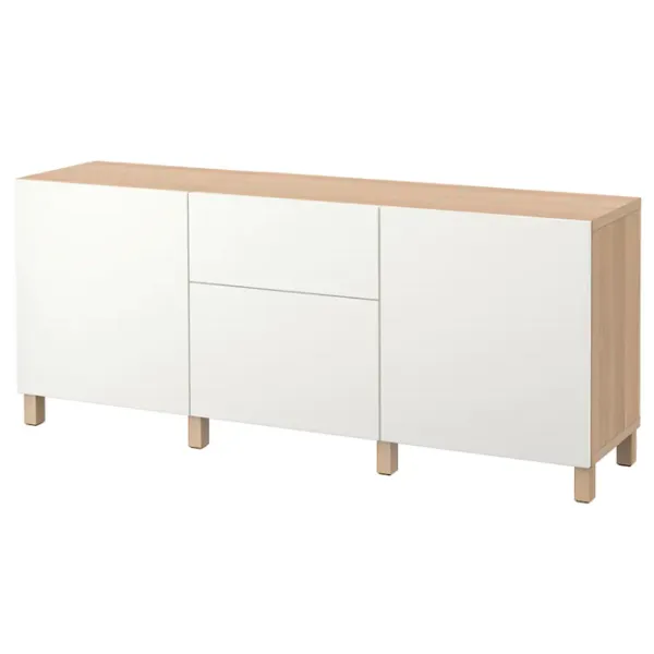 Комод Ikea Besta 74 x 180 x 40см / МДФ / Дуб Беленый photo 1