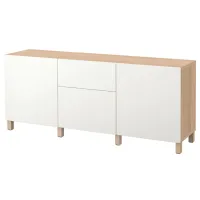 Комод Ikea Besta 74 x 180 x 40см / МДФ / Дуб Беленый