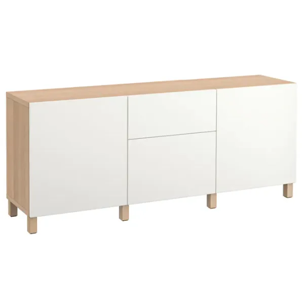 Комод Ikea Besta 74 x 180 x 40см / МДФ / Дуб Беленый photo 2