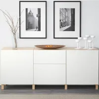 Comodă Ikea Besta 74 x 180 x 40 / MDF / Stejar Antichizat photo 3