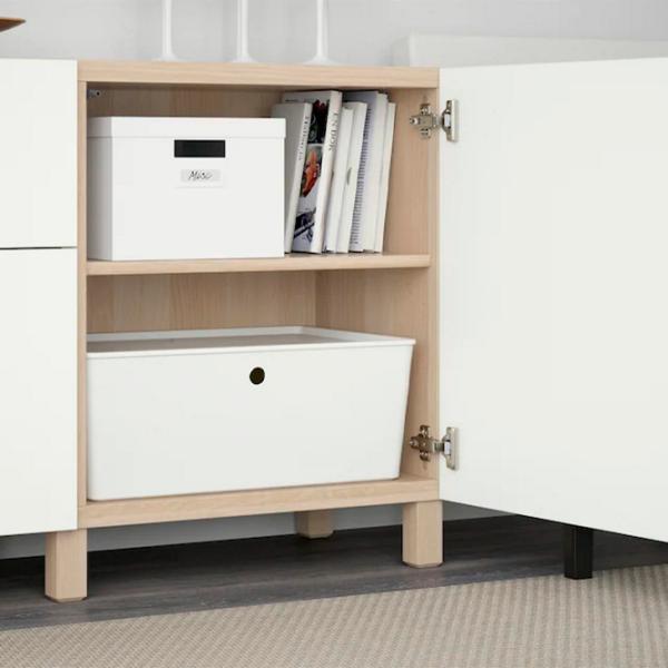 Комод Ikea Besta 74 x 180 x 40см / МДФ / Дуб Беленый photo 4