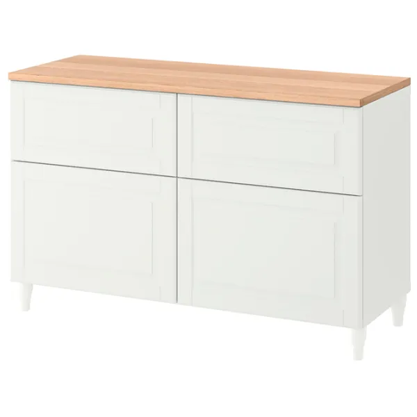 Комод Ikea Besta 76 x 120 x 42см / МДФ / Белый photo 1