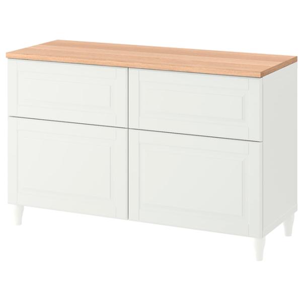 Комод Ikea Besta 76 x 120 x 42см / МДФ / Белый photo 1