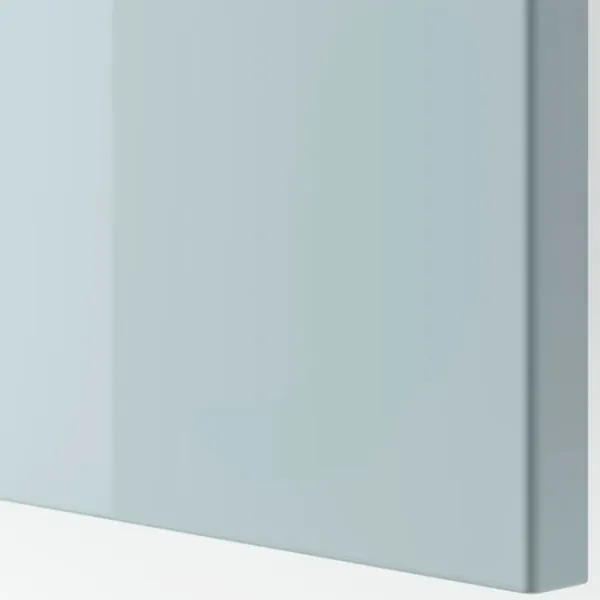 Комод Ikea Besta 74 x 120 x 42см / МДФ / Светло серо голубой глянцевый photo 6