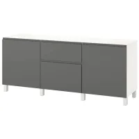 Комод Ikea Besta 74 x 180 x 42см / МДФ / Темно серый