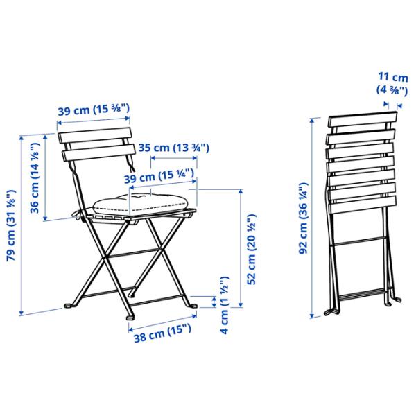 Садовый стул Ikea Tarno/Klosan Массив / Массив / Зеленый White photo 3 Садовый стул Ikea Tarno/Klosan Массив / Массив / Зеленый White photo 3
