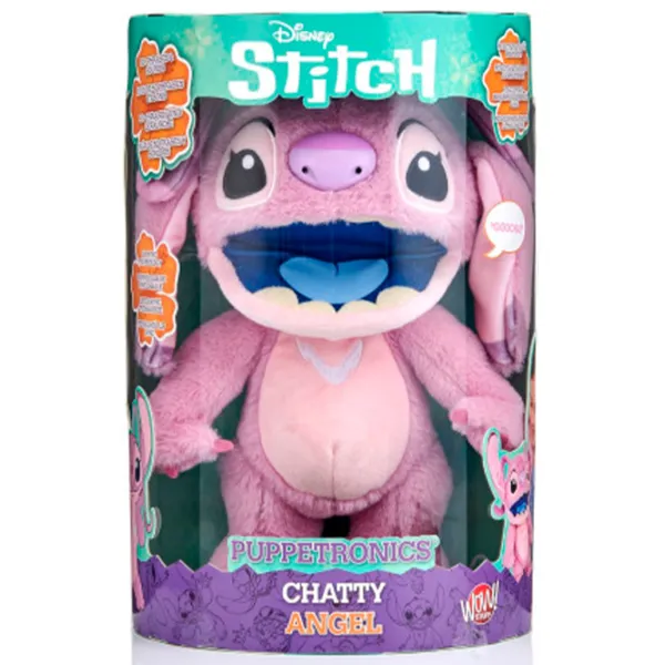 Jucărie moale Stitch Disney Real FX Chatty Angel Puppet DIS102601 6+ / Pink photo 6