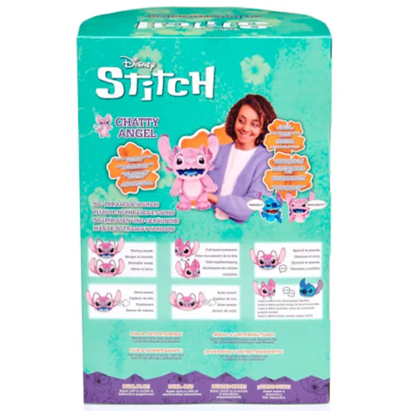Jucărie moale Stitch Disney Real FX Chatty Angel Puppet DIS102601 6+ / Pink photo 8