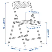Садовый стул Ikea Torparo Пластик / Пластик / Белый White photo 4