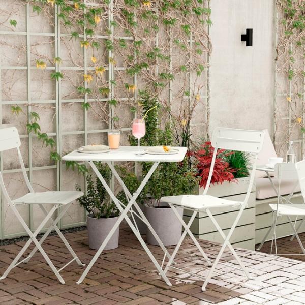 Scaun de grădină Ikea Sundso Metal / Metal / White White photo 5 Scaun de grădină Ikea Sundso Metal / Metal / White White photo 5