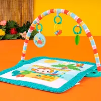 Covoraş pentru joc Bright Starts Tiki Toy Bar (12475) 0+/ Dreptunghiular/ Green photo 6