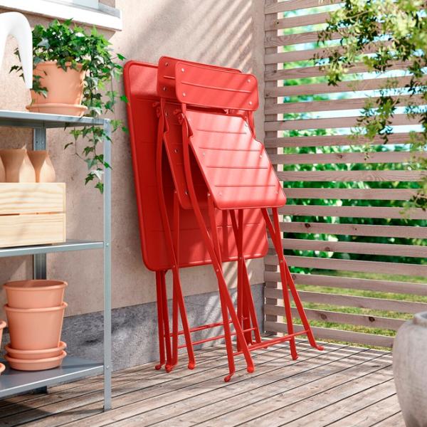 Scaun de grădină Ikea Sundso Metal / Metal / Red Red photo 2 Scaun de grădină Ikea Sundso Metal / Metal / Red Red photo 2