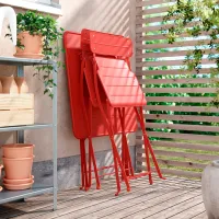 Садовый стул Ikea Sundso Металл / Металл / Красный Red photo 2