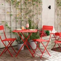 Садовый стул Ikea Sundso Металл / Металл / Красный Red photo 4