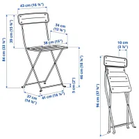 Садовый стул Ikea Sundso Металл / Металл / Красный Red photo 5