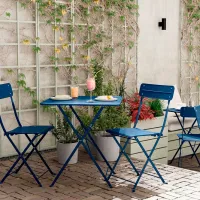 Садовый стул Ikea Sundso Металл / Металл / Синий Синий photo 4
